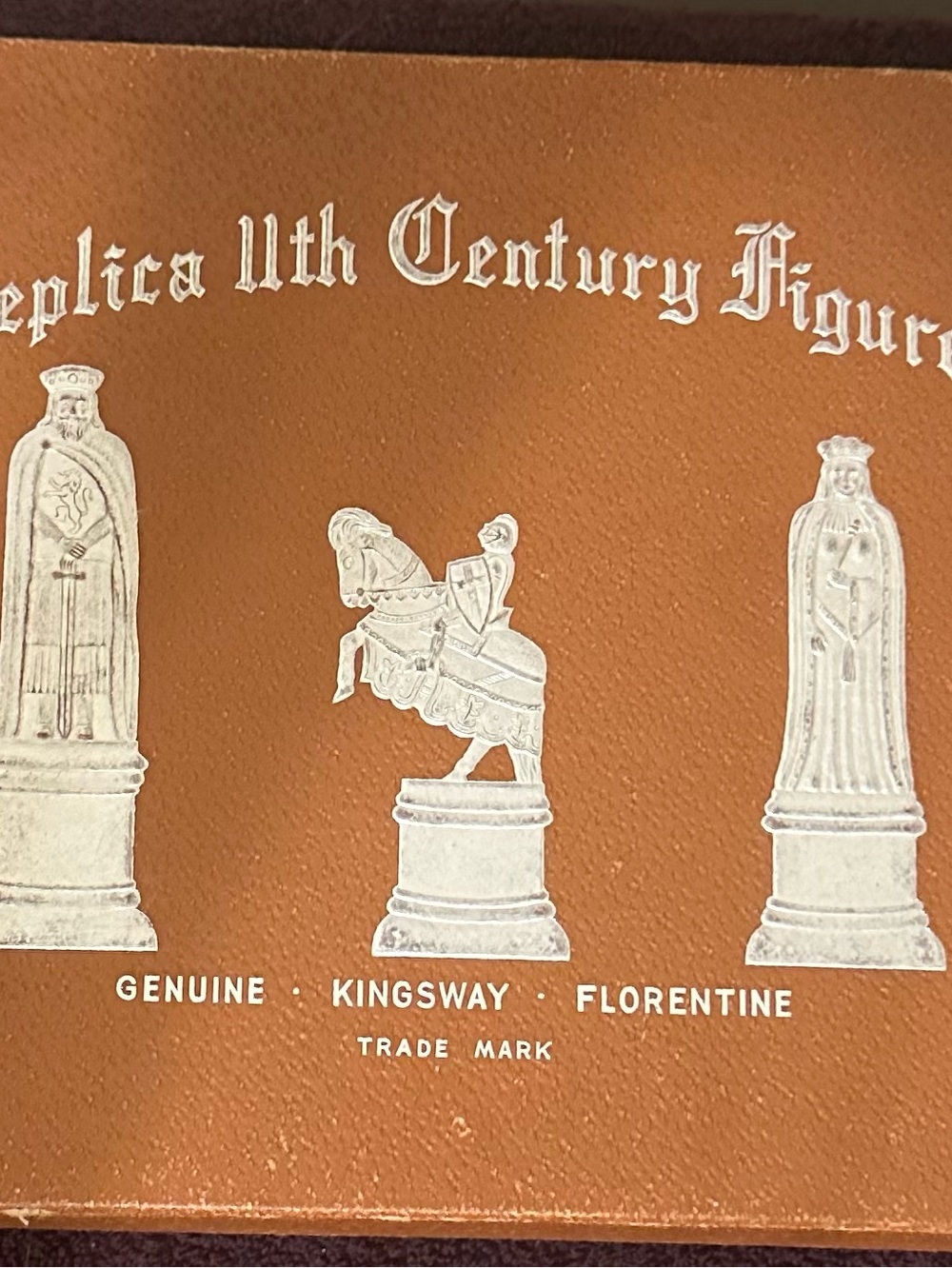 Vintage Chess Set, Florentine Kingsway Chess pieces, 1950s Collectors Chess Game